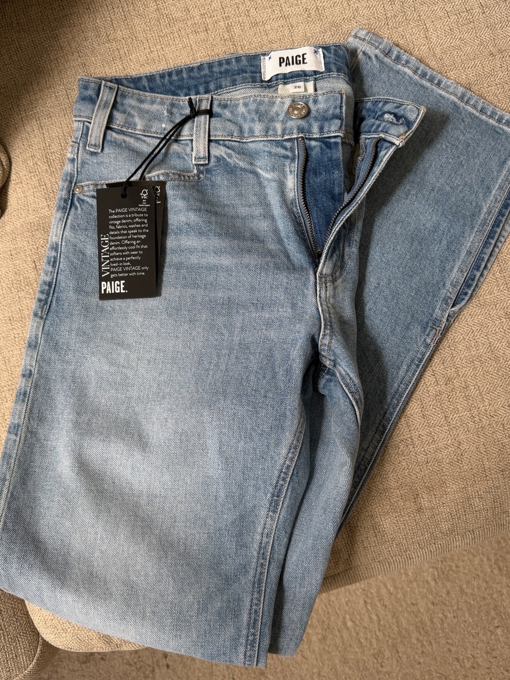 PAIGE Women’s Light Blue Slim Straight Jeans